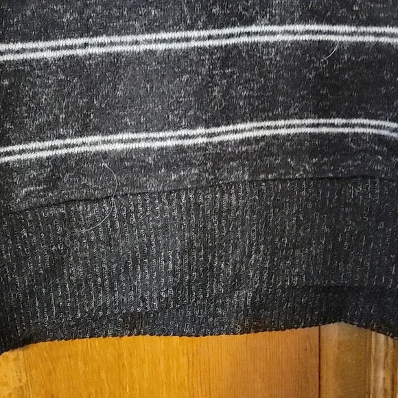 Market & Spruce Sweater in Black and Gray Stripes - Picture 5 of 6